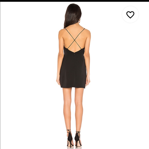 superdown Vivian Deep V Dress in Black - Picture 4 of 5